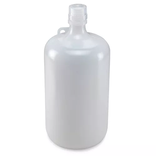 Bottle, Narrow Mouth, LDPE Bottle, Attached PP Screw Cap, 4 Litres (1 Gallon)