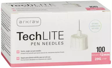`Techlite Pen Needle 29g 12mm 100ct